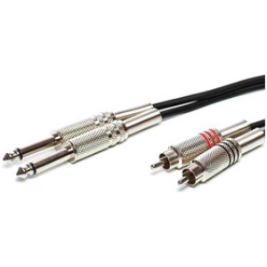 SIRUS PRO Kabel MC 2x Cinch auf 2x Klinke 6,3 5m