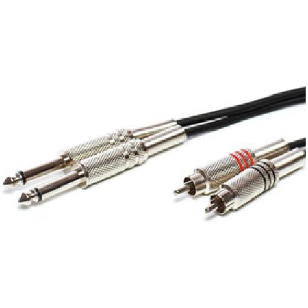 SIRUS PRO Kabel MC 2x Cinch auf 2x Klinke 6,3 5m