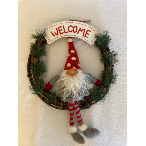 Adventlicher Türkranz mit süßem Wichtel