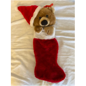 Teddybär Plüsch Strumpf Weihnachten