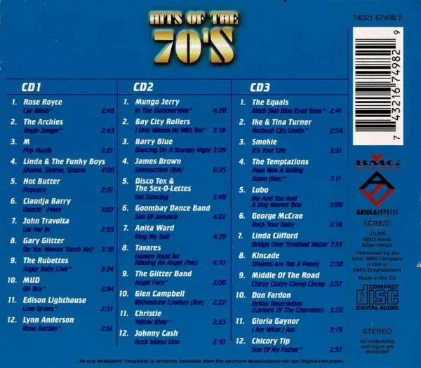 Hits of the 70´S 3CDs – Bild 2