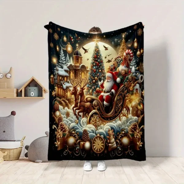 Decke mit Santa-Motiv