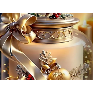 3er-Set Goldene Weihnachts-Kissenbezüge