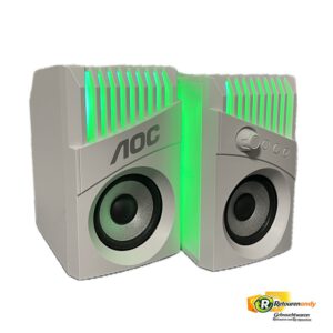 AOC RGB Desktop Computer Lautsprecher, 6W Stereo Sound mit 5 Lichtmodi